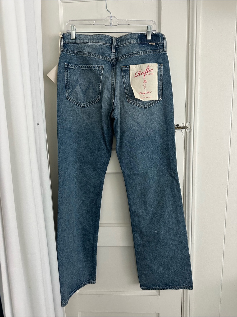 MOTHER Reifler Women's Straight Jeans in early blue - Picture 2 of 5